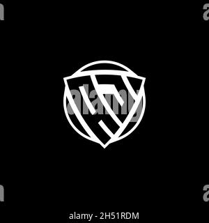 AJ Monogram Logo Brief mit Dreieck Schild Form Design isoliert auf weißem Hintergrund. Radioaktives Logo, Dreieck radioaktiv und Schildform Stock Vektor