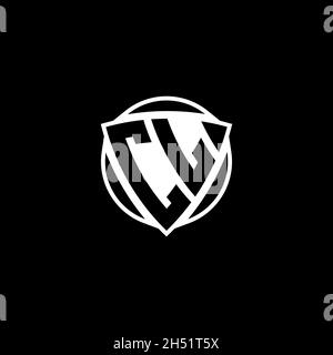 CL Monogram Logo Brief mit Dreieck Schild Form Design isoliert auf weißem Hintergrund. Radioaktives Logo, Dreieck radioaktiv und Schildform Stock Vektor