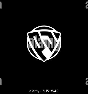 PJ Monogram Logo Brief mit Dreieck Schild Form Design isoliert auf weißem Hintergrund. Radioaktives Logo, Dreieck radioaktiv und Schildform Stock Vektor