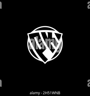 PK Monogram Logo Brief mit Dreieck Schild Form Stil Design isoliert auf weißem Hintergrund. Radioaktives Logo, Dreieck radioaktiv und Schildform Stock Vektor