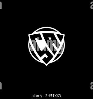 SA Monogram Logo Brief mit Dreieck Schild Form Design isoliert auf weißem Hintergrund. Radioaktives Logo, Dreieck radioaktiv und Schildform Stock Vektor