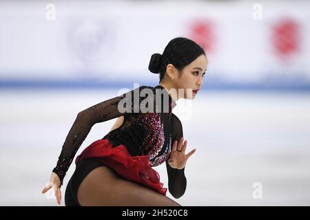 Turin, Italien. November 2021. Eunsoo LIM, Korea, während des Ladies Short Program, beim ISU Grand Prix of Figure Skating - Gran Premio d'Italia, in Palavela, am 5. November 2021 in Turin, Italien. (Foto von Raniero Corbelletti/AFLO) Quelle: Aflo Co. Ltd./Alamy Live News Stockfoto