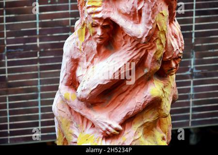 Säule der Schande (國殤之柱) Skulptur des dänischen Künstlers Jens Galschiøt an der University of Hong Kong, 2021 Stockfoto