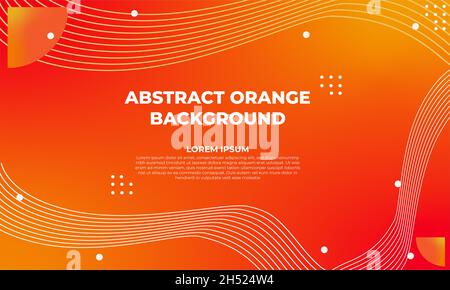 Abstraktes, orangefarbenes Design mit geometrischem Gradienten Stockfoto