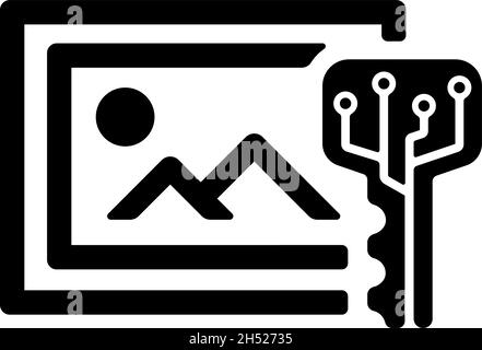 NFT ( Non-fungible Token ) Vektorsymbole Stock Vektor