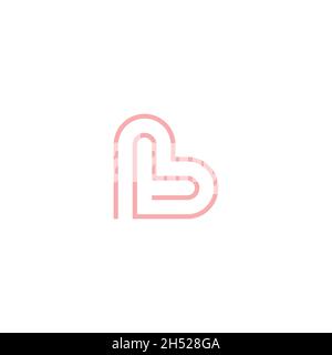 vektor, Illustrationen. Original Logo Idee aus dem Buchstaben L mit Love Shape Logo. Stock Vektor
