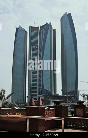 Gebäude des Finanzzentrums von Abu Dhabi, Vereinigte Arabische Emirate Stockfoto