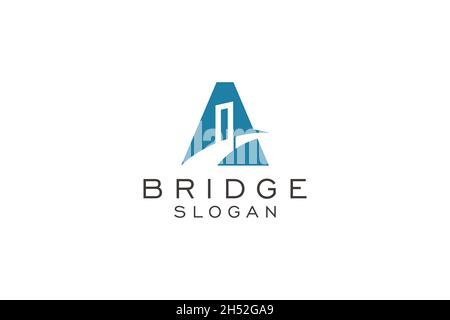 Anfangsbuchstabe Eine Brücke Logo Symbol Vektor-Logo Stock Vektor