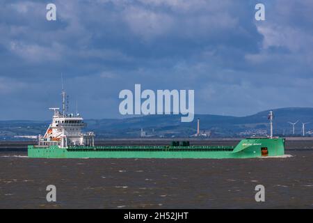 Arklow tapfer in Richtung Avonmouth Docks Stockfoto