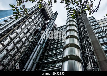 Loyds Building Lookup - London Financial District Stockfoto