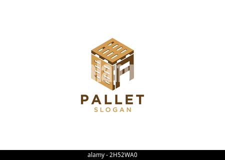 Buchstabe A für Pallet Icon Vektorzeichen und Symbol isoliert auf weißem Hintergrund, Pallet Logo. Stock Vektor