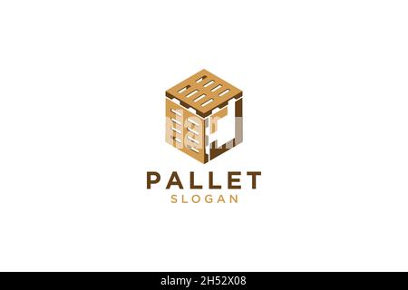 Buchstabe J für Pallet Icon Vektorzeichen und Symbol isoliert auf weißem Hintergrund, Pallet Logo. Stock Vektor