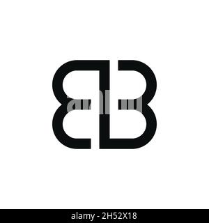 Anfangsbuchstabe BB Logo Design Vektor Stock Vektor