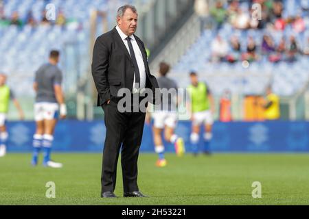 Olympiastadion, Rom, Italien, 06. November 2021, Cheftrainer Ian Foster (Neuseeland) während des Rugby-Spiels Italien gegen Neuseeland - Herbst-Nations-Cup Credit: Live Media Publishing Group/Alamy Live News Stockfoto