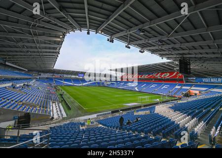 Cardiff, Großbritannien. November 2021. Allgemeine Ansicht des Cardiff City Stadium, Heimstadion von Cardiff City in, am 11/6/2021. Quelle: SIPA USA/Alamy Live News Stockfoto