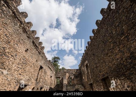 Gondar, Schloss, Äthiopien, Ahmara-Region, Afrika Stockfoto