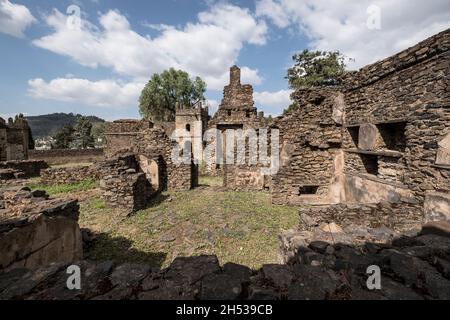 Gondar, Schloss, Äthiopien, Ahmara-Region, Afrika Stockfoto