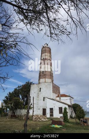 Leuchtturm in der Stadt Shabla und Badeort in der Provinz Dobritsch, im Nordosten Bulgariens Stockfoto