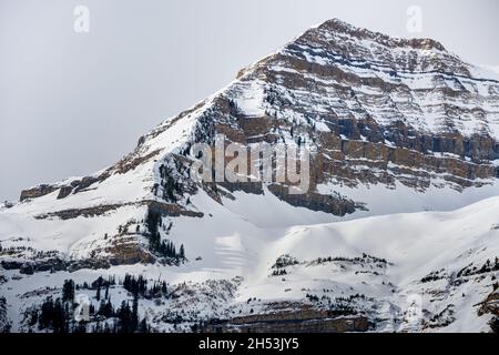 Mount Timpanogos im Winter in der Nähe von Sundance - Wasatch Mountains - Utah Stockfoto