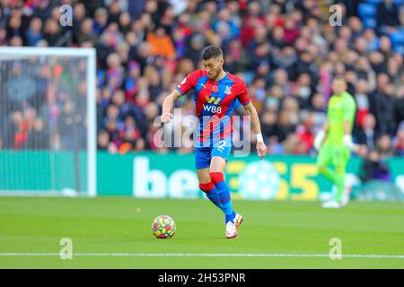 London, Großbritannien. 6. November 2021; Selhurst Park, Crystal Palace, London, England; Premier League Football, Crystal Palace versus Wolves: Joel ward von Crystal Palace Credit: Action Plus Sports Images/Alamy Live News Stockfoto