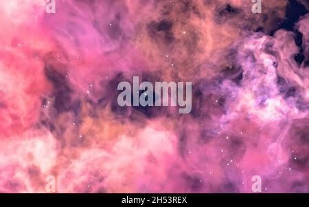 Nebel und farbiger Rauch, 3d-Rendering. Digitale Zeichnung des Computers. Stockfoto