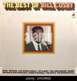 Eine Kopie des 1969 von Warner Bros. Records veröffentlichten Albums „The Best of Bill Cosby“, das in einem Antiquitätengeschäft in Santa Fe, New Mexico, zum Verkauf angeboten wird. Stockfoto