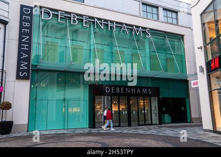 Geschlossenes Debenhams-Geschäft in Newbury, Bekshire, Großbritannien Stockfoto