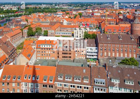 Wohngebäude in Lübeck, Deutschland Stockfoto