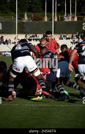 Madrid, Spanien. November 2021. Rugby Herbst Nations Series 2021 Testspiel, Spanien gegen Fidschi. Complutense Central Stadium, Madrid, Spanien. Kredit: EnriquePSans/Alamy Live Nachrichten Stockfoto