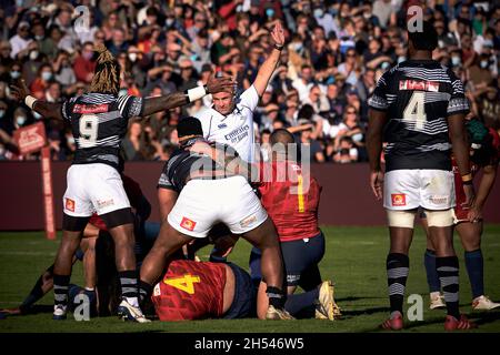 Madrid, Spanien. November 2021. Rugby Herbst Nations Series 2021 Testspiel, Spanien gegen Fidschi. Complutense Central Stadium, Madrid, Spanien. Kredit: EnriquePSans/Alamy Live Nachrichten Stockfoto