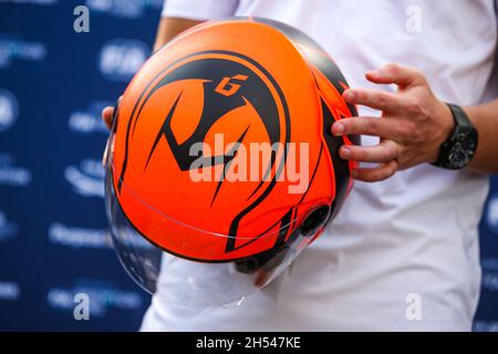 FIA Safe & Affordable Helmprogramm: Während des Formel 1 Gran Premio De La Ciudad De Mexico 2021, Mexico City Grand Prix, 18. Lauf der FIA Formel 1 Weltmeisterschaft 2021 vom 5. Bis 7. November 2021 auf dem Autodromo Hermanos Rodriguez, in Mexiko-Stadt, Mexiko - Foto: Florent Gooden/DPPI/LiveMedia Stockfoto