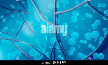 Streptokokken-Bakterien in der Lunge, Abbildung Stockfoto