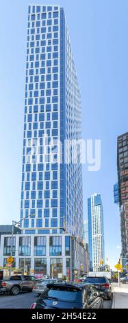 138 Willoughby Street, Brooklyn Point, ist eine Wohnanlage in Downtown Brooklyn. Stockfoto