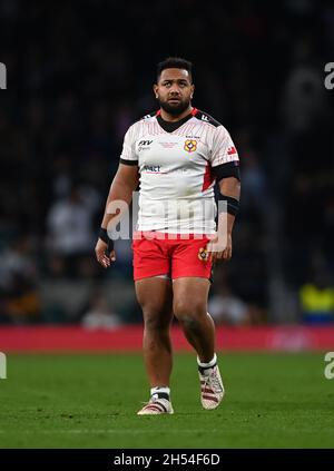 Twickenham, Großbritannien. November 2021. Herbst-Nations-Serie. England V Tonga. Twickenham Stadium. Twickenham. Sione Vailanu (Tonga). Kredit: Sport In Bildern/Alamy Live Nachrichten Stockfoto