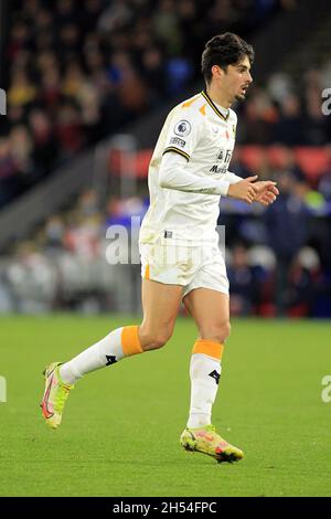 London, Großbritannien. November 2021. Francisco Trincao von Wolverhampton Wanderers in Aktion während des Spiels. Premier League Spiel, Crystal Palace gegen Wolverhampton Wanderers im Selhurst Park Stadion in London am Samstag, 6. November 2021. Dieses Bild darf nur für redaktionelle Zwecke verwendet werden. Nur zur redaktionellen Verwendung, Lizenz für kommerzielle Nutzung erforderlich. Keine Verwendung bei Wetten, Spielen oder Veröffentlichungen in einem Club/einer Liga/einem Spieler. PIC von Steffan Bowen/Andrew Orchard Sports Photography/Alamy Live News Credit: Andrew Orchard Sports Photography/Alamy Live News Stockfoto