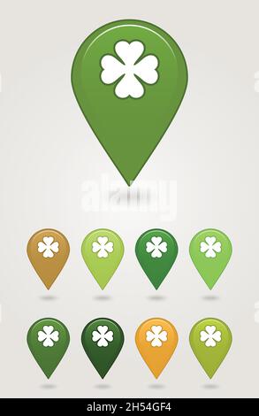 Abbildung Pins Symbol St. Patrick's Day Vektor Stock Vektor