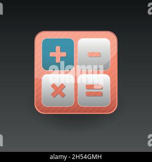 App Icon Calculator Vektorset eps 10 Stock Vektor