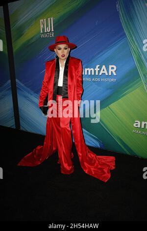 WEST HOLLYWOOD, KALIFORNIEN - 04. NOVEMBER: Ongina nimmt an der amfAR Gala Los Angeles 2021 zu Ehren von TikTok und Jeremy Scott am 04. November 2021 im Pacific Design Center in West Hollywood, Kalifornien, Teil. Foto: Crash/imageSPACE Stockfoto