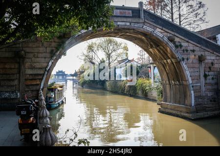 Blick in der Nähe des Hanshan-Tempels Stockfoto