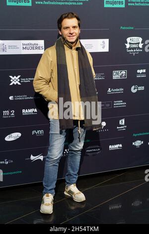 Madrid, Spanien. November 2021. Pedro Collantes nimmt am Fotocall des Festivals „Cines Por Mujeres“ im Cine Palacio de la Prensa in Madrid Teil. Kredit: SOPA Images Limited/Alamy Live Nachrichten Stockfoto