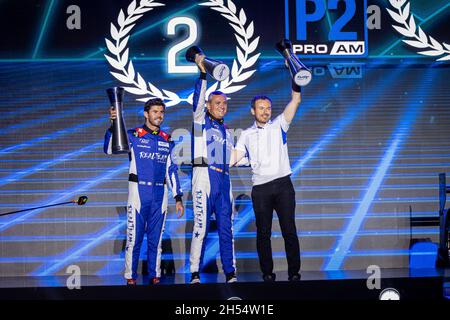 70 Garcia Esteban (che), Duval Loic (Fra), NATO Norman (Fra), Realteam Racing, Ereca 07 - Gibson, Portrait während der Preisverleihung der World Endurance Championship 2021, FIA WEC, auf dem Bahrain International Circuit, vom 4. Bis 6. November 2021 in Sakhir, Bahrain - Photo Germain Hazard / DPPI Stockfoto