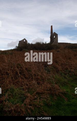 Carn Galver Mine, Penwith, Cornwall, Großbritannien Stockfoto