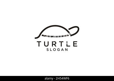 Symbol der Meeresschildkröte. Linie, Glyphe und gefüllte Umriss-Version, Schildkröte Tier Draufsicht Umriss und gefüllte Vektor-Zeichen. Symbol, Logo-Illustration. Verschiedene e Stock Vektor