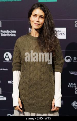 Madrid, Spanien. November 2021. Nerea Barros nimmt an der Fotoschau des Festivals „Cines Por Mujeres“ im Cine Palacio de la Prensa in Madrid Teil. (Foto: Atilano Garcia/SOPA Images/Sipa USA) Quelle: SIPA USA/Alamy Live News Stockfoto