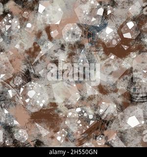 Nahtloses, neutrales und weißes, klassisch-abstraktes Oberflächenmuster für den Druck. Stockfoto
