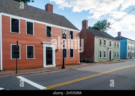 Die historischen Häuser in Portsmouth, New Hampshire, USA Stockfoto