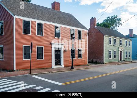 Die historischen Häuser in Portsmouth, New Hampshire, USA Stockfoto