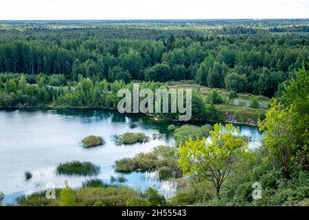 Rummu Badeplatz in Estland Stockfoto