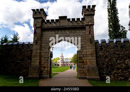 Schloss Siguldas Lettland Sommer 2021 Stockfoto