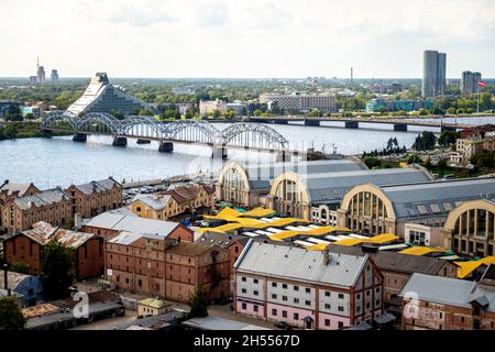 Reise nach Riga Lettland summiert 2021 Stockfoto